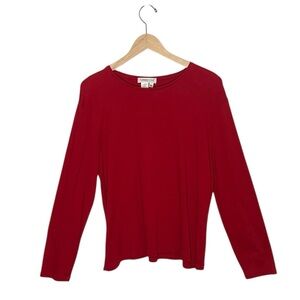 COLDWATER CREEK WOMENS RED LONG SLEEVE SHIRT 100% COTTON SIZE 1X